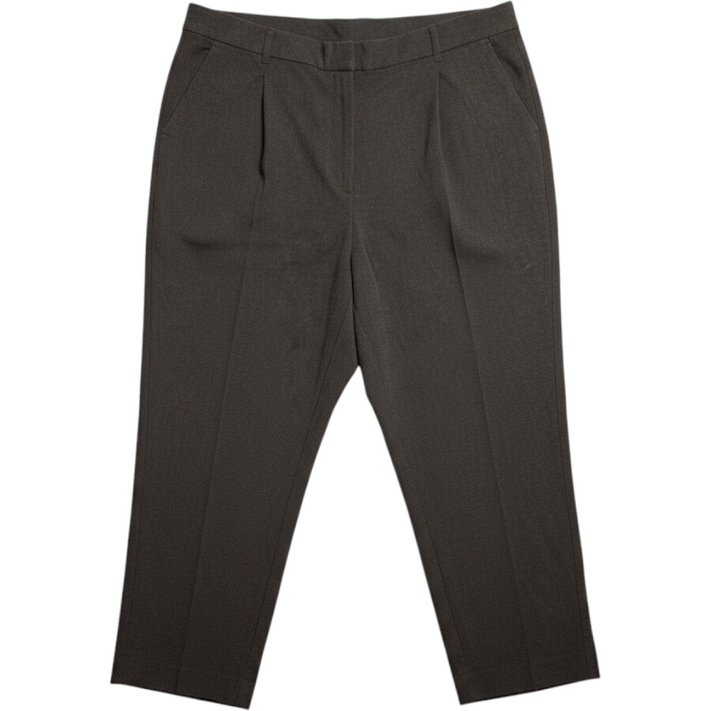 Old Navy Womens Trousers 3X Gray Pleated High Rise Elastic Back Office Academia